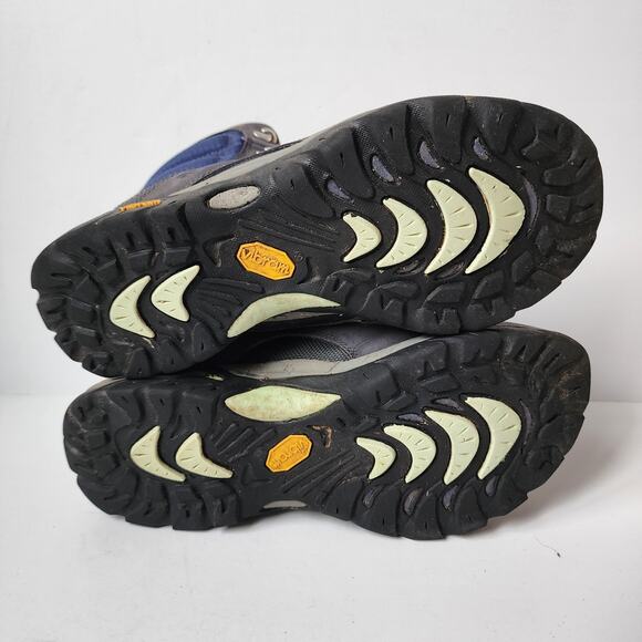 Ahnu Montara Boot Midnight Blue Womens Size 8.5 Hiking Vibram Soles Waterproof - Picture 10 of 11